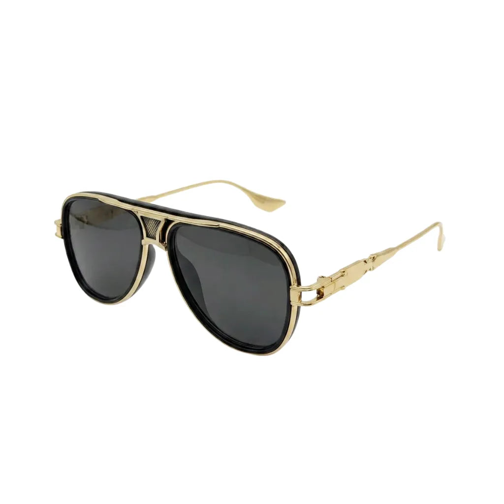 Vintage Pilot Style Sunglasses With Dark Lenses