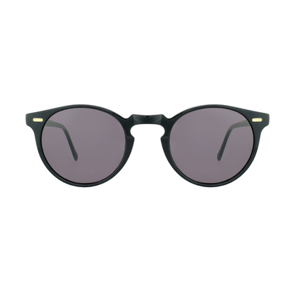 Classic Black Round Sunglasses – Unisex Acetate Frame