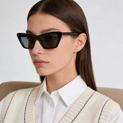 Angular Rectangle Sunglasses With Dark Tint Lenses