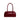 Burgundy Top Handle Handbag With Rounded Silhouette