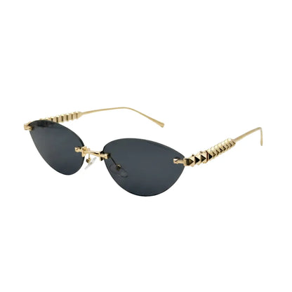 Narrow Cat Eye Sunglasses With Dark Lens Style