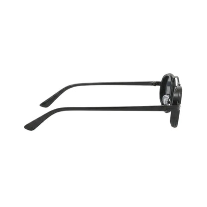 Retro Oval Sunglasses With Slim Dark Lenses