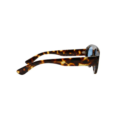 Statement Shield Sunglasses With Blue Tint Lenses
