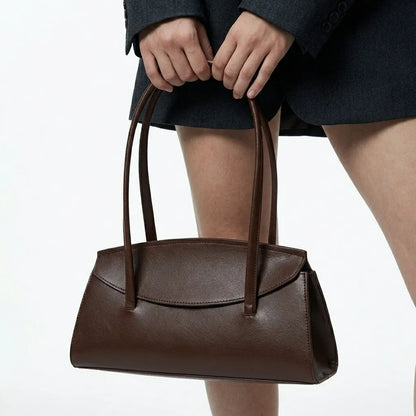 Structured Flap Top Handle Handbag