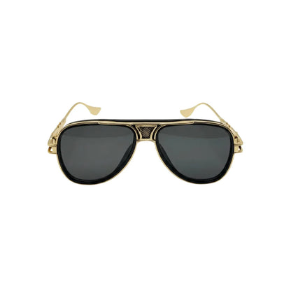 Vintage Pilot Style Sunglasses With Dark Lenses